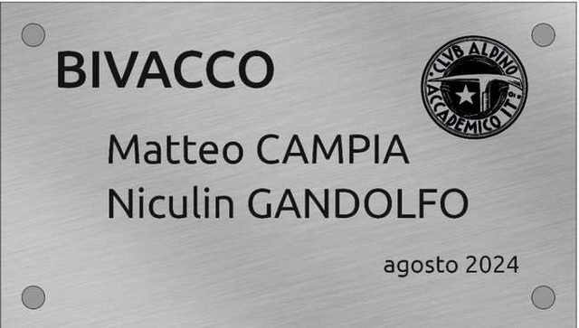 targa Bivacco Campia Gandolfo